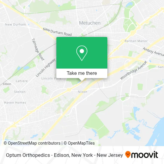 Optum Orthopedics - Edison map