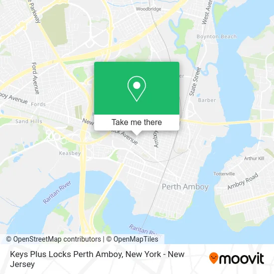Keys Plus Locks Perth Amboy map