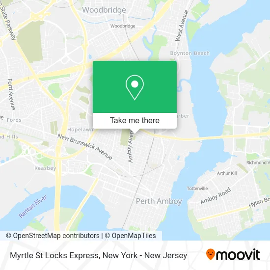 Myrtle St Locks Express map