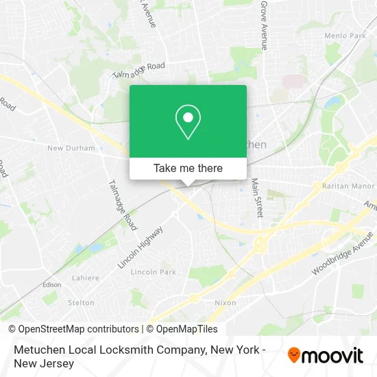 Metuchen Local Locksmith Company map