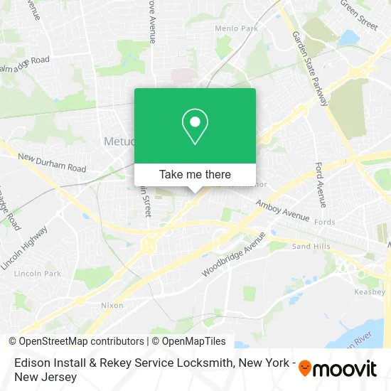 Edison Install & Rekey Service Locksmith map