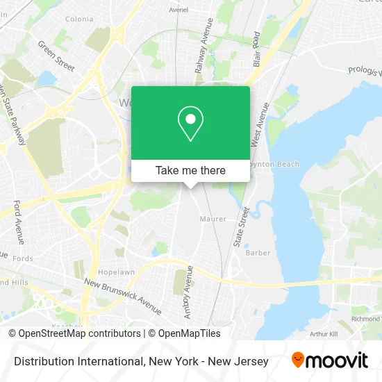 Distribution International map