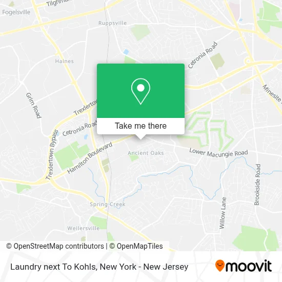 Laundry next To Kohls map