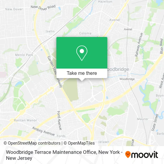 Woodbridge Terrace Maintenance Office map