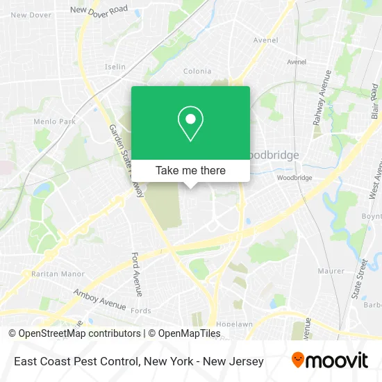 East Coast Pest Control map