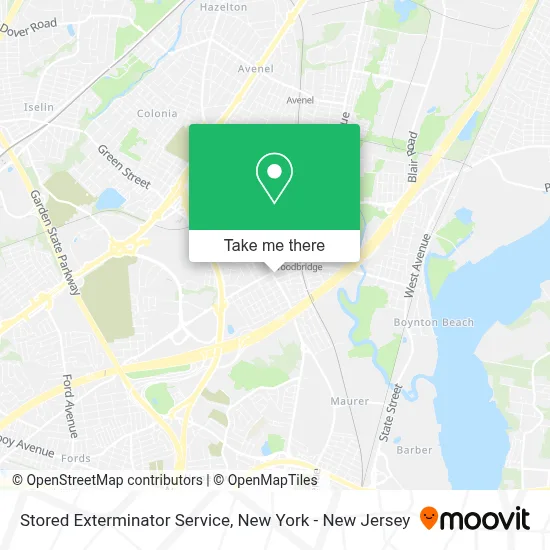 Stored Exterminator Service map