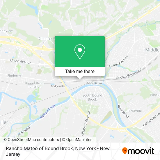 Rancho Mateo of Bound Brook map