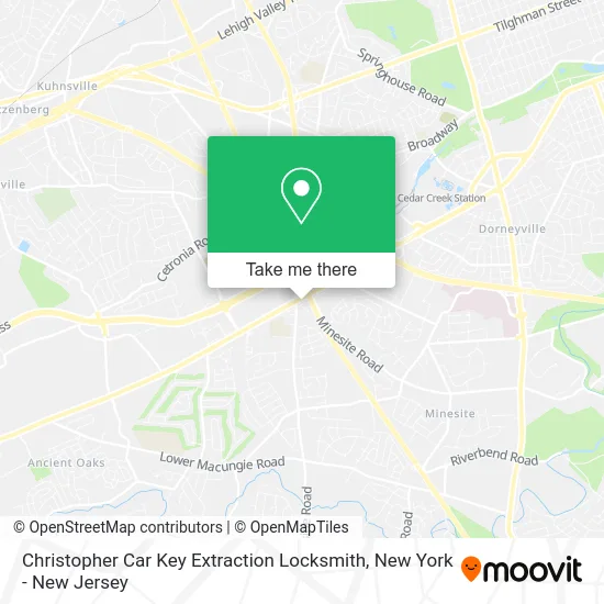 Christopher Car Key Extraction Locksmith map