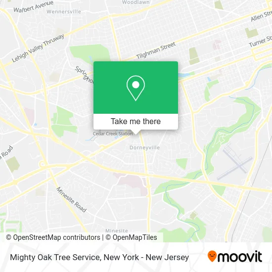 Mighty Oak Tree Service map