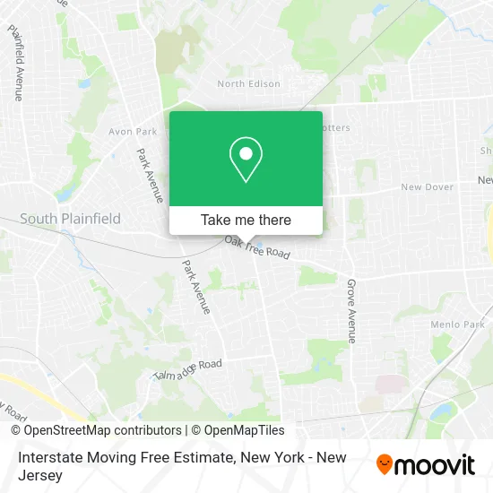 Interstate Moving Free Estimate map