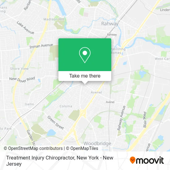 Treatment Injury Chiropractor map