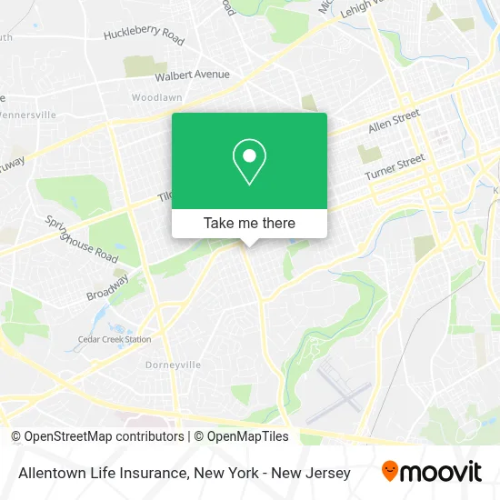Allentown Life Insurance map