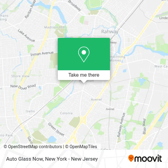 Auto Glass Now map