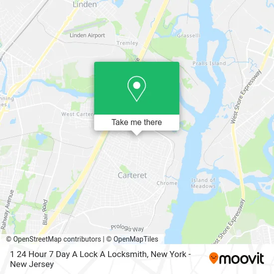 1 24 Hour 7 Day A Lock A Locksmith map