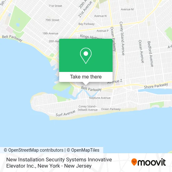 New Installation Security Systems Innovative Elevator Inc. map