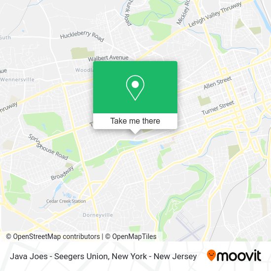 Java Joes - Seegers Union map