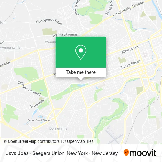 Mapa de Java Joes - Seegers Union