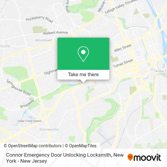 Connor Emergency Door Unlocking Locksmith map