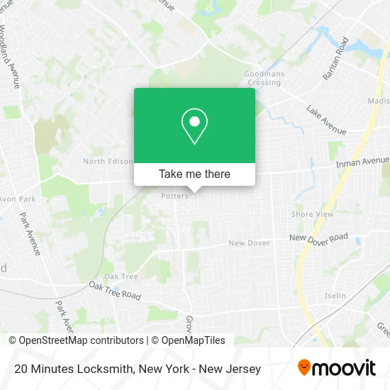 20 Minutes Locksmith map