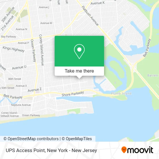 UPS Access Point map