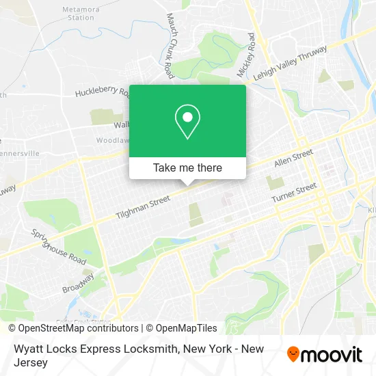 Wyatt Locks Express Locksmith map