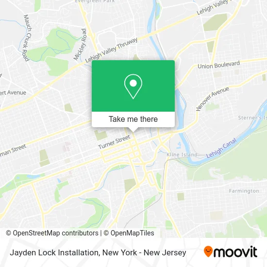 Jayden Lock Installation map