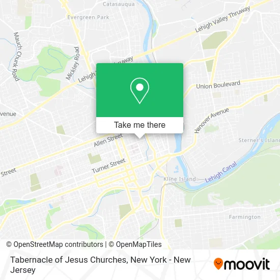 Tabernacle of Jesus Churches map