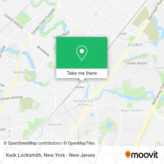 Kwik Locksmith map