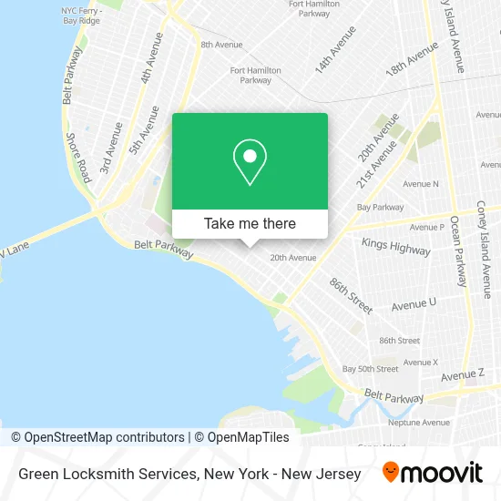 Green Locksmith Services map