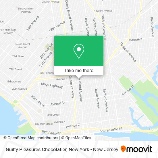 Guilty Pleasures Chocolatier map