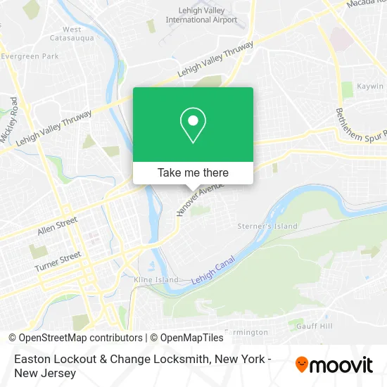 Mapa de Easton Lockout & Change Locksmith