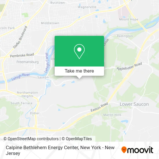Calpine Bethlehem Energy Center map