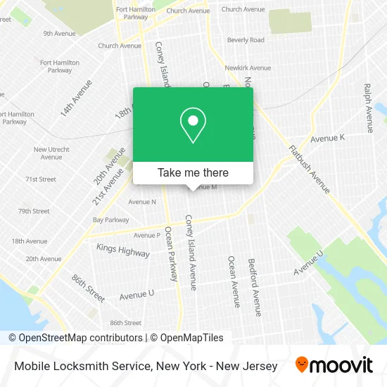 Mapa de Mobile Locksmith Service