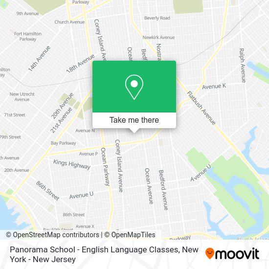 Panorama School - English Language Classes map