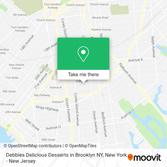 Debbies Delicious Desserts in Brooklyn NY map