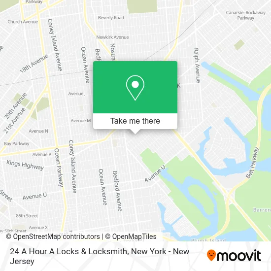 24 A Hour A Locks & Locksmith map