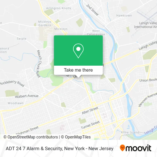 Mapa de ADT 24 7 Alarm & Security