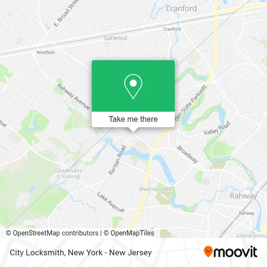 City Locksmith map