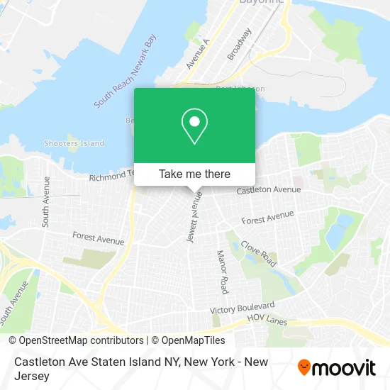 Castleton Ave Staten Island NY map
