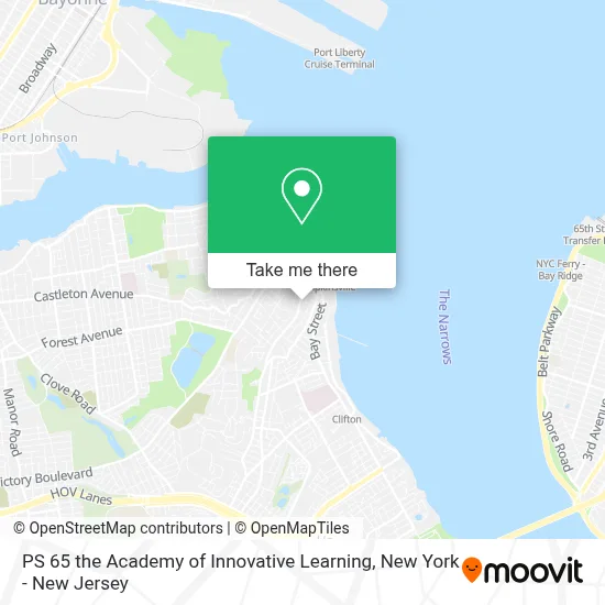 PS 65 the Academy of Innovative Learning map