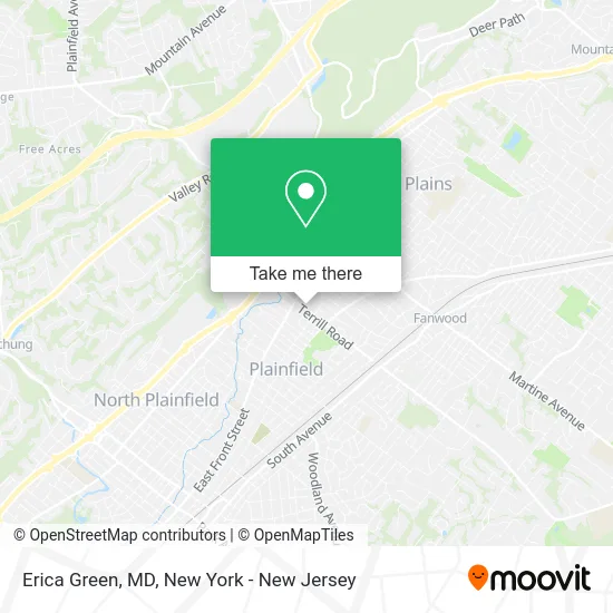 Erica Green, MD map