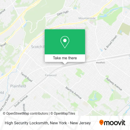 High Security Locksmith map