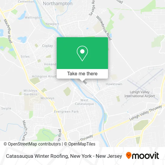 Catasauqua Winter Roofing map
