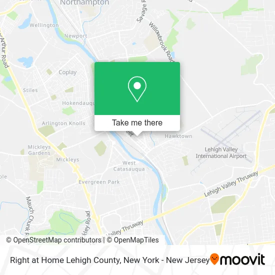 Right at Home Lehigh County map