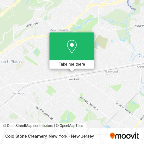 COLD STONE CREAMERY map