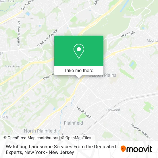 Watchung Landscape Services From the Dedicated Experts map