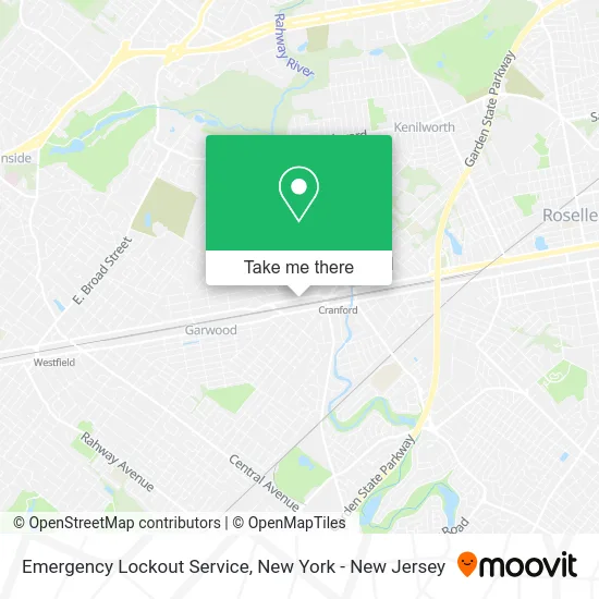 Emergency Lockout Service map
