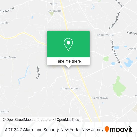 ADT 24 7 Alarm and Security map