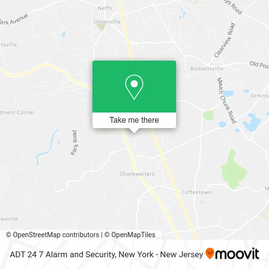 Mapa de ADT 24 7 Alarm and Security