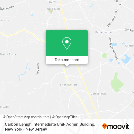 Mapa de Carbon Lehigh Intermediate Unit- Admin Building